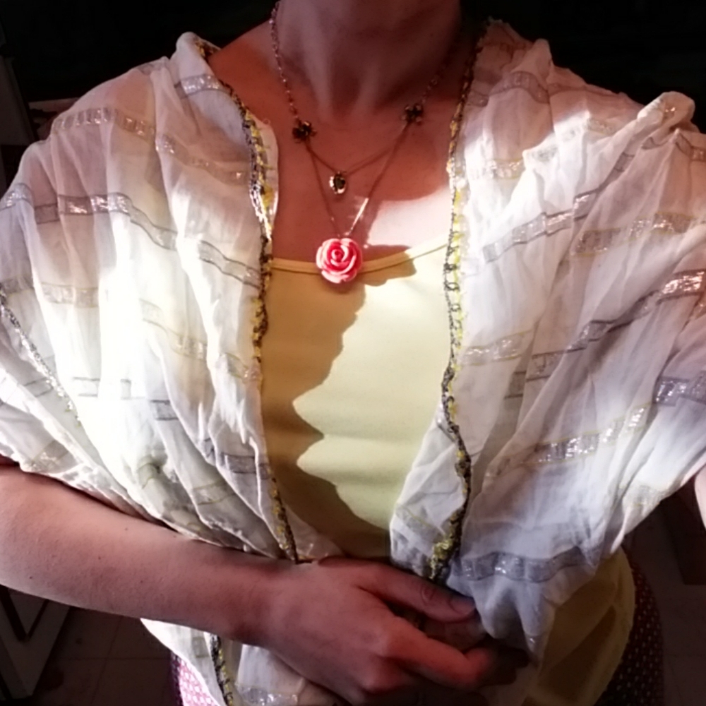 Wrap by Betsey Johnson NEW w/Silver Threads